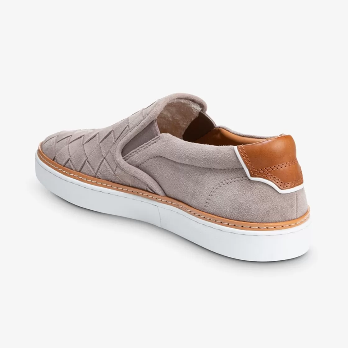 SHOES Allen Edmonds Casual Shoes | Sneakers | Loafers & Slip-Ons | Loafers | Casual Sneakers | Slip On Sneakers*Alpha Woven Slip-on Sneaker Pewter Grey Suede