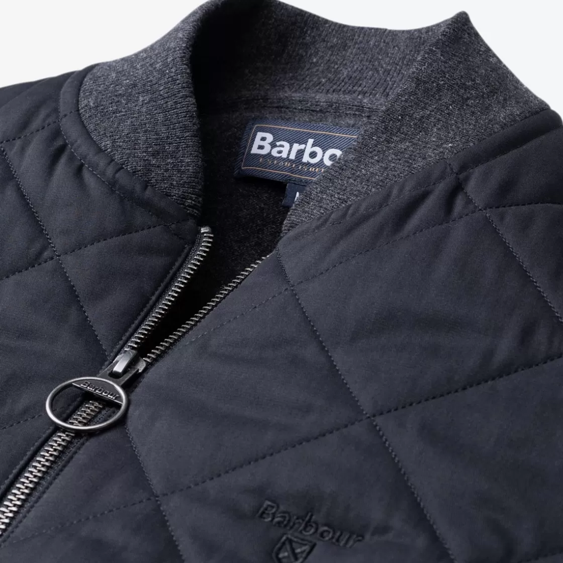 APPAREL & ACCESSORIES Allen Edmonds Outerwear & Vests | Barbour*Barbour Essential Box Quilt Zip-through Jacket Charcoal