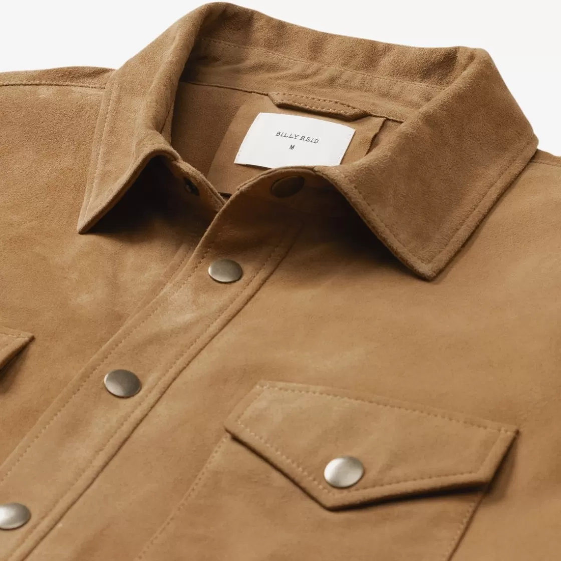 APPAREL & ACCESSORIES Allen Edmonds Shirts & Sweaters | Billy Reid*Billy Reid Savoy Suede Workshirt Camel