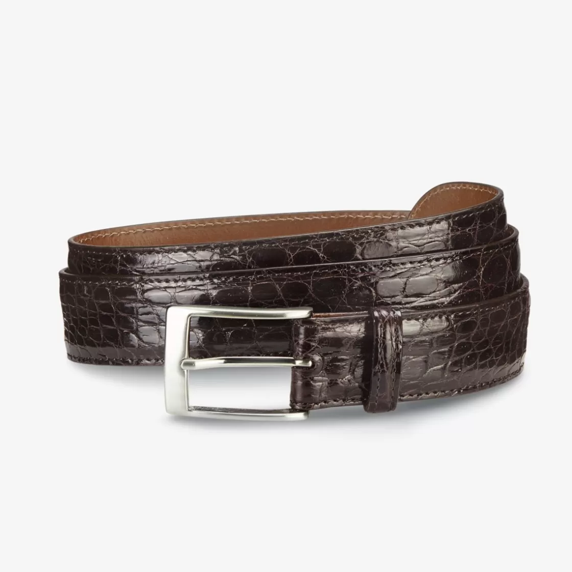 APPAREL & ACCESSORIES Allen Edmonds Dress Belts*Caiman Crocodile Dress Belt  Brown