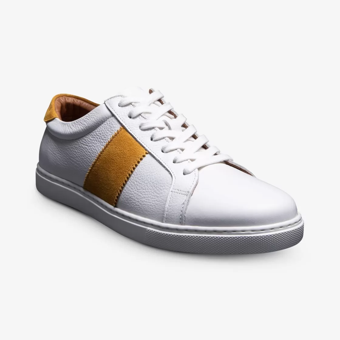 SHOES | SHOE CARE Allen Edmonds Casual Shoes | Sneakers | Casual Sneakers | White Sneakers | Recraftable Shoe*Courtside Sport Lace-up Sneaker White/Yellow