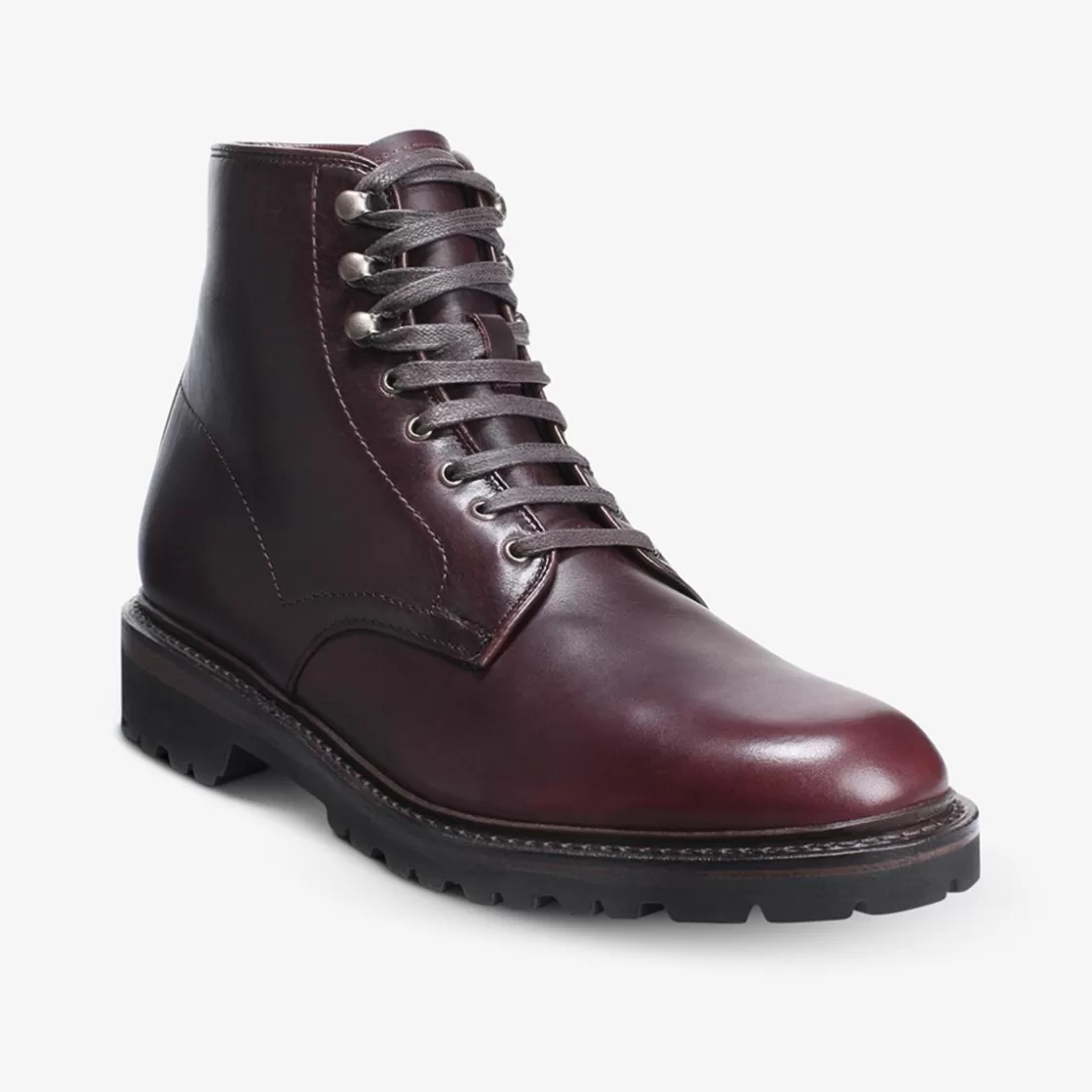 SHOES Allen Edmonds Weatherproof Shoes | Casual Boots | Lace Up Boots*Factory 2nd - Higgins Mill Weatherproof Boot with Lug Sole Burgundy