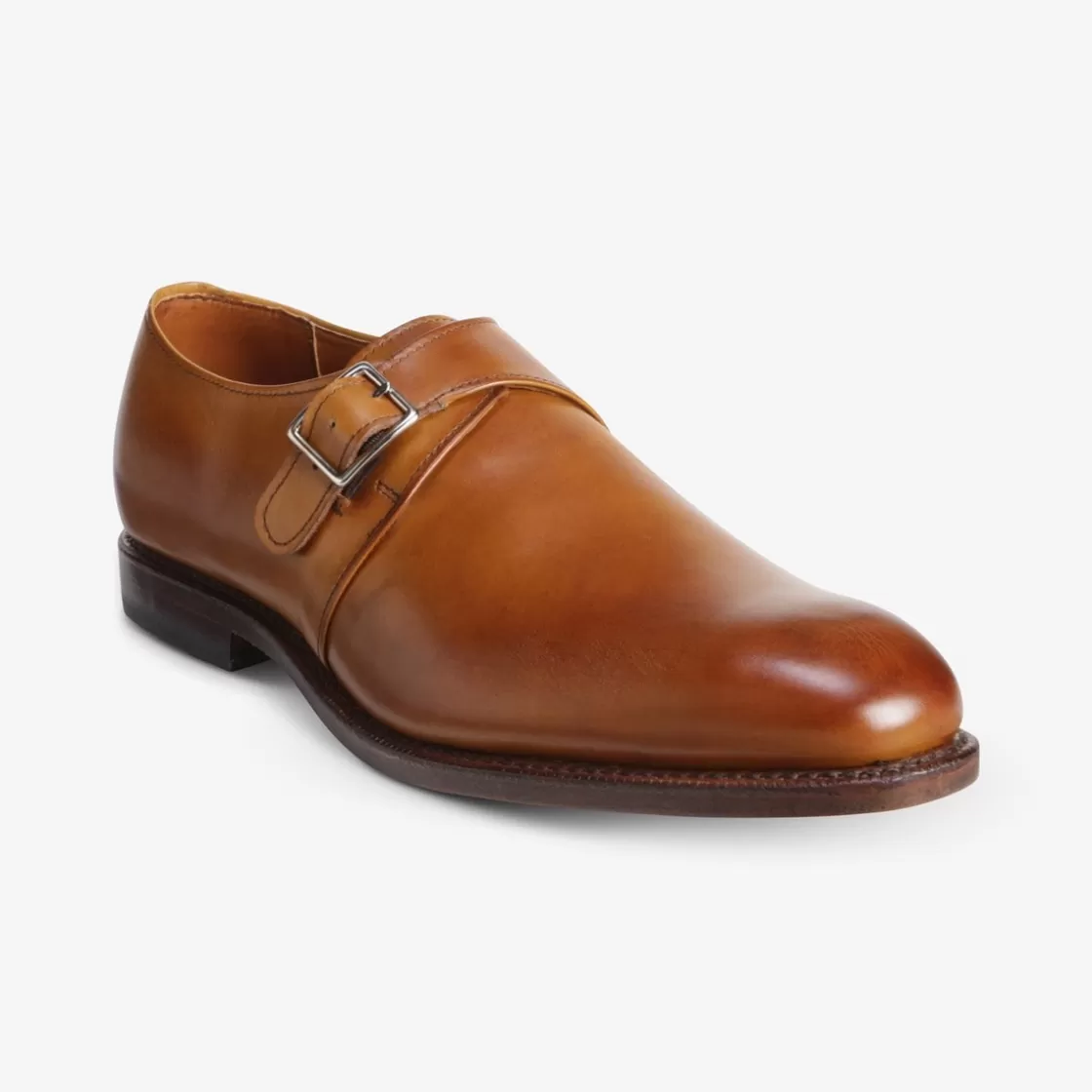 SHOES Allen Edmonds Monk Straps*Factory Second Plymouth Single Monk Strap DressShoe Walnut Brown