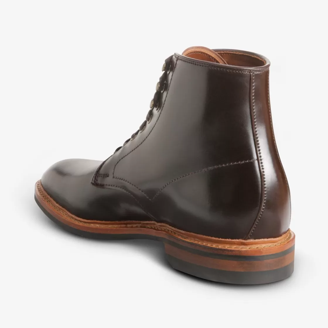 SHOES | SHOE CARE Allen Edmonds Cordovan Collection | Dress Boots | Lace Up Boots | Combat Boots | Recraftable Shoe*Higgins Mill Boot with Shell Cordovan Leather Brown