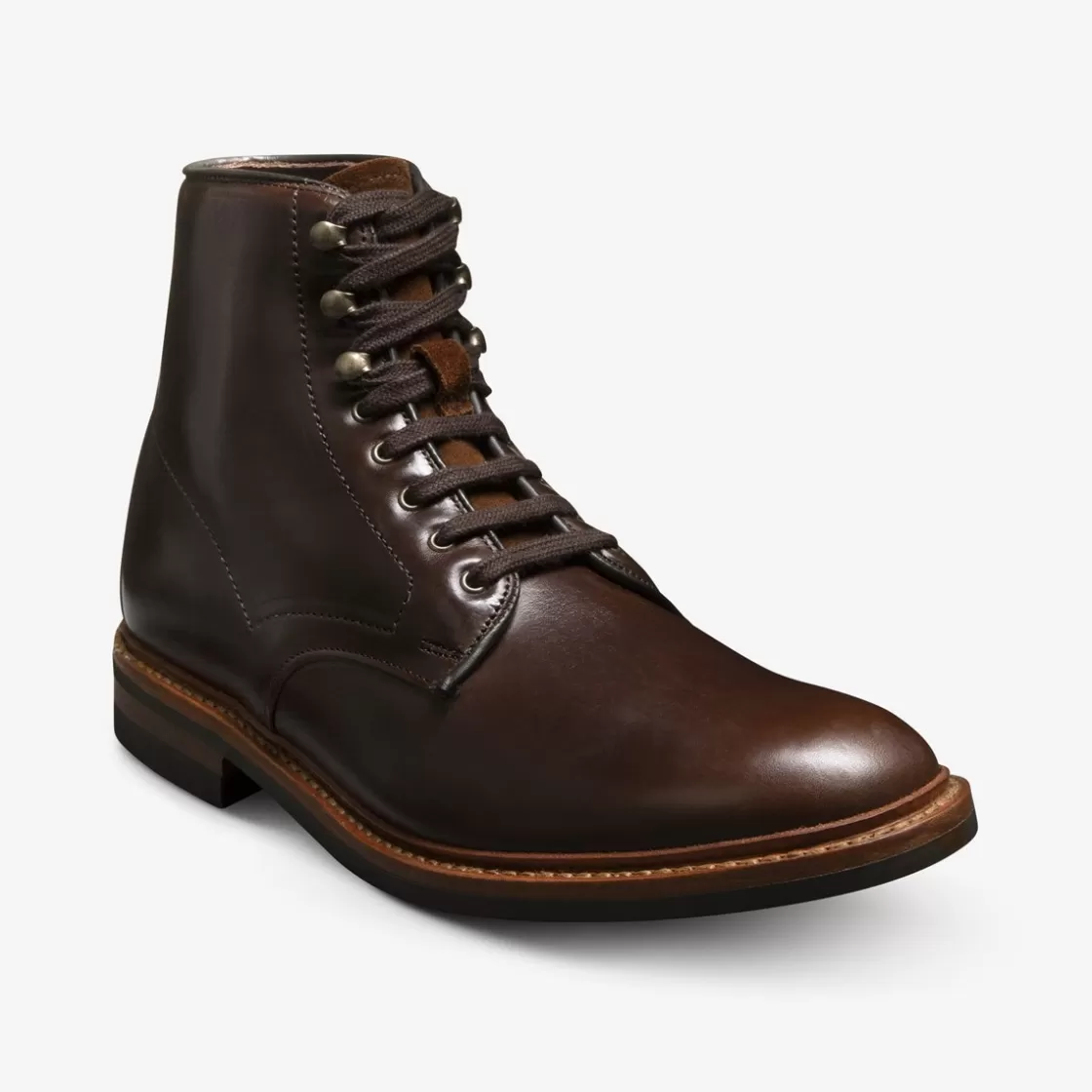 SHOES | SHOE CARE Allen Edmonds Weatherproof Shoes | Casual Boots | Lace Up Boots | Combat Boots | Recraftable Shoe*Higgins Mill Weatherproof Boot Brown Chromexcel Leather