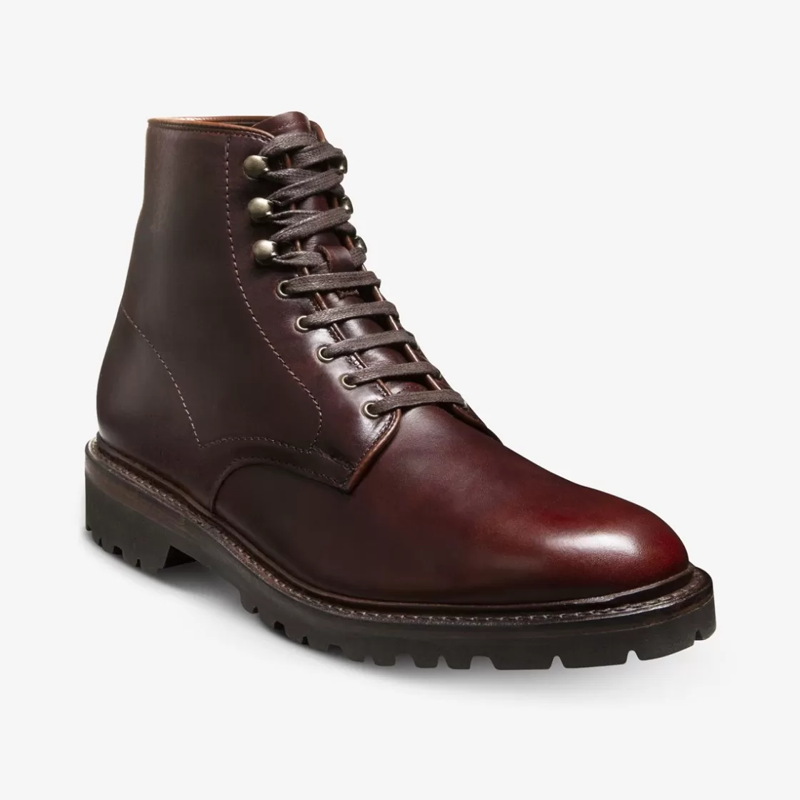 SHOES Allen Edmonds Weatherproof Shoes | Casual Boots | Lace Up Boots*Higgins Mill Weatherproof Boot with Lug Sole Burgundy