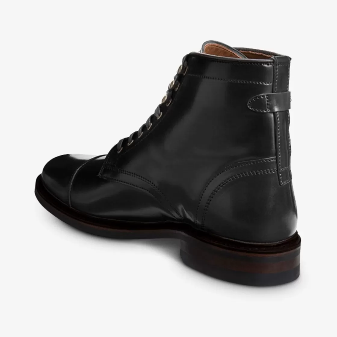 SHOES | SHOE CARE Allen Edmonds Cordovan Collection | Dress Boots | Lace Up Boots | Combat Boots | Recraftable Shoe*Landon Shell Cordovan Cap-toe Dress Boot Black Cordovan