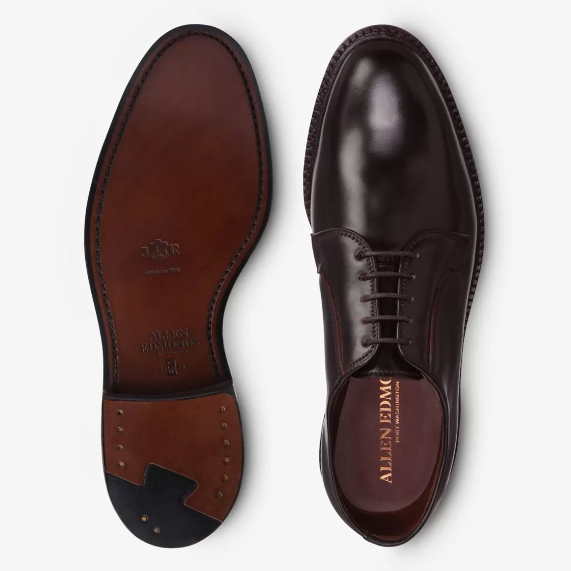 SHOES | SHOE CARE Allen Edmonds Cordovan Collection | Derbys | Recraftable Shoe*Leeds Shell Cordovan Derby Dress Shoe Brown Cordovan