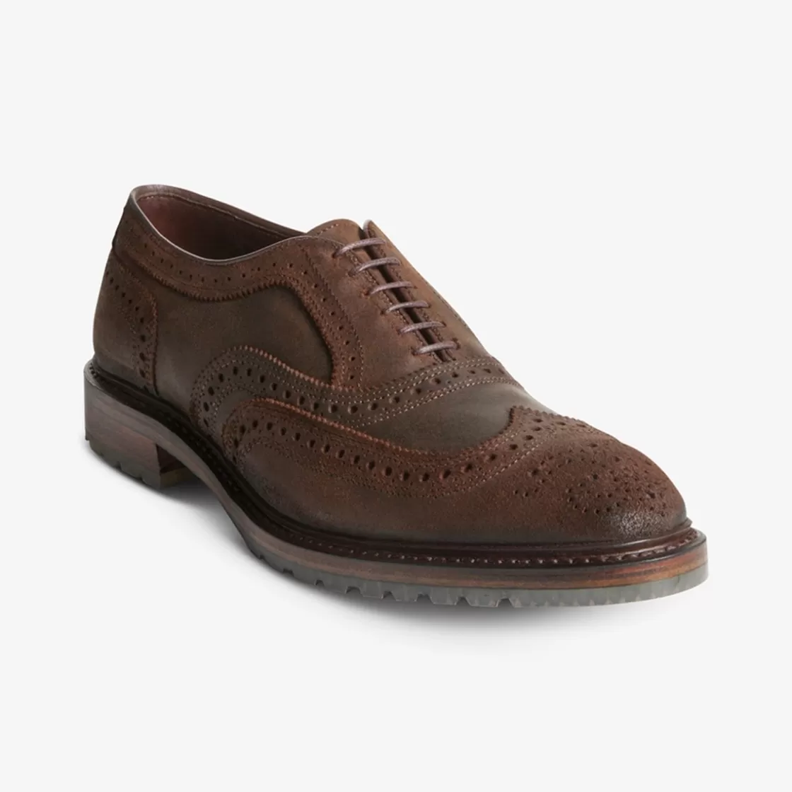 SHOES Allen Edmonds Oxfords | Wingtips*McTavish Wingtip Oxford Waxed Suede Dress Shoe  Brown