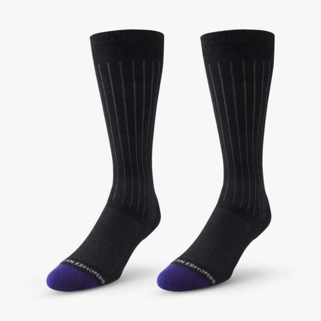 APPAREL & ACCESSORIES Allen Edmonds Socks*Mid-calf Cotton Air Dress Socks Black