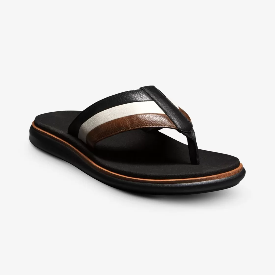 SHOES Allen Edmonds Casual Shoes*Naples Signature Thong Sandal AE Signature Flag Leather