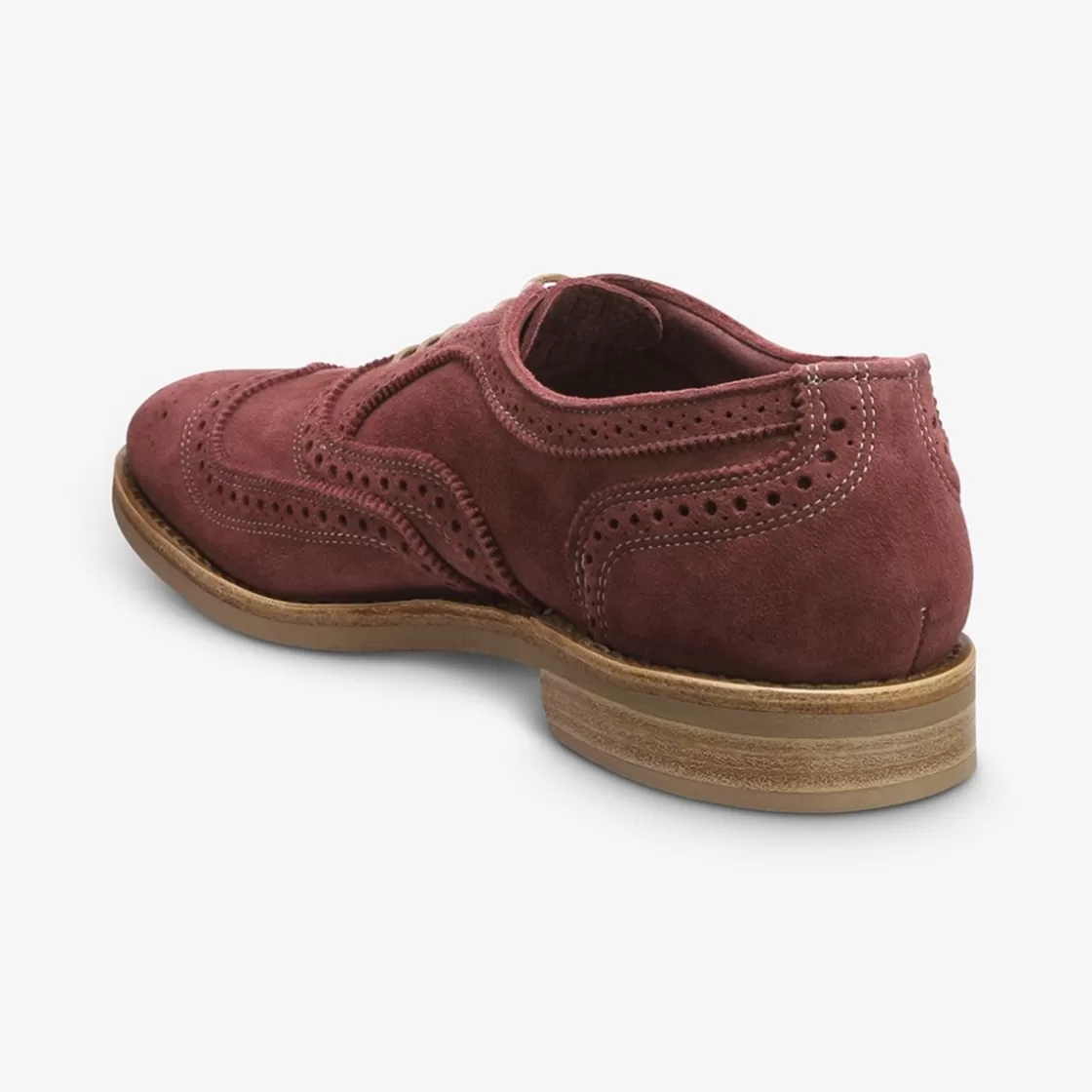 SHOES Allen Edmonds Casual Shoes | Oxfords*Neumok Suede Wingtip Oxford  Cherry Red