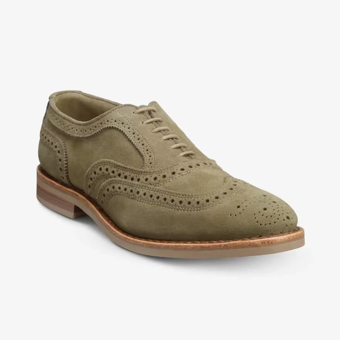 SHOES Allen Edmonds Wingtips*Neumok Suede Wingtip Oxford  Sage Green