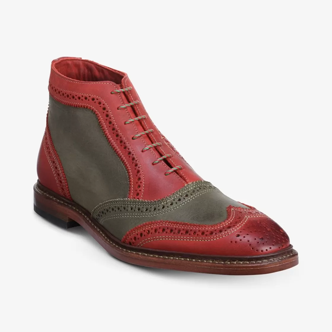 SHOES Allen Edmonds Casual Shoes*Santamok Wingtip Boot Green/Red