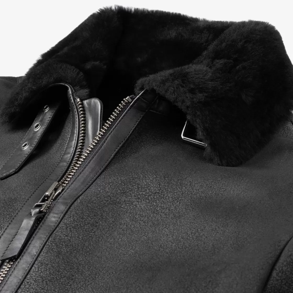 APPAREL & ACCESSORIES Allen Edmonds Outerwear & Vests*Shearling Bomber Jacket Black