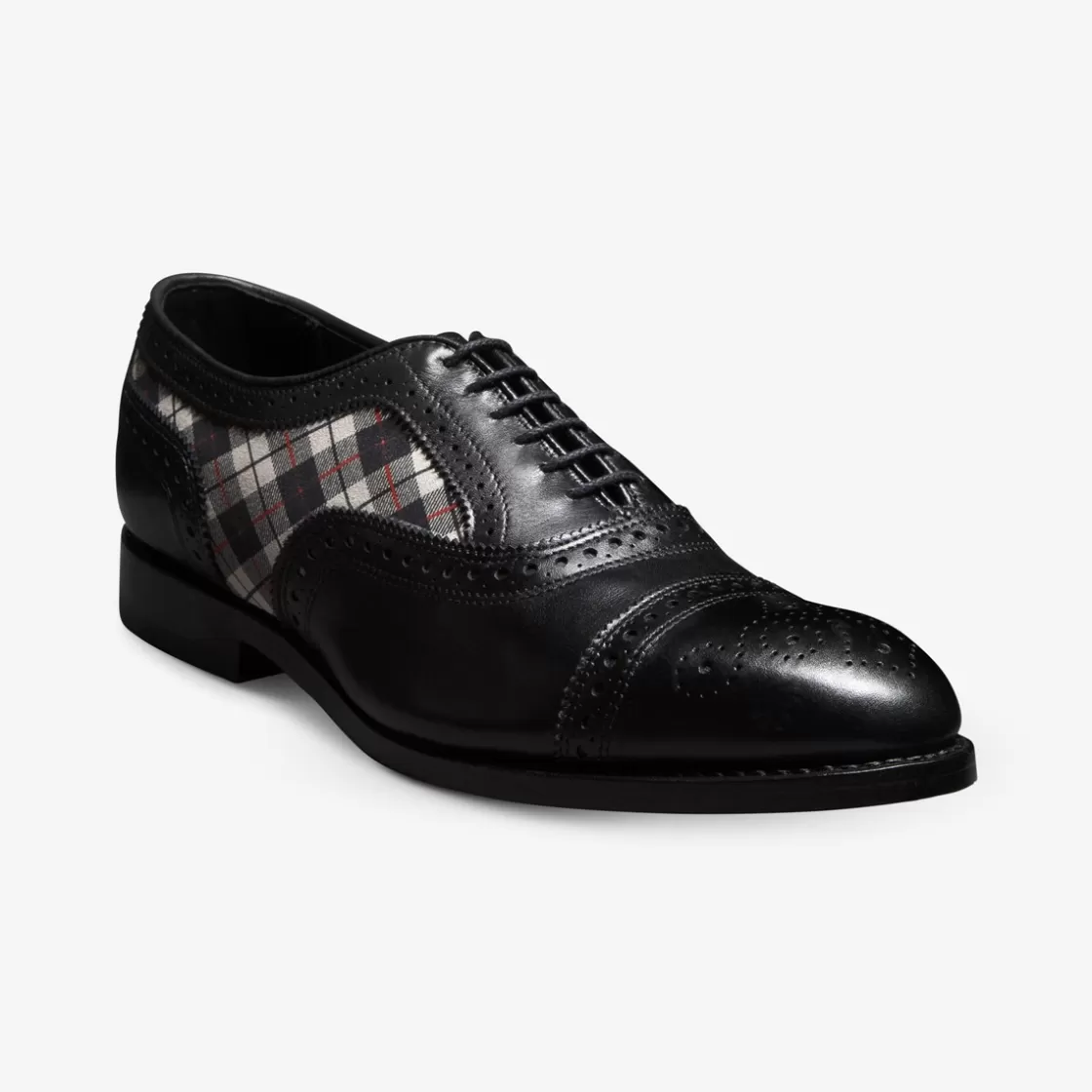 SHOES Allen Edmonds Cap-Toes | Oxfords*Strand Cap-toe Oxford Dress Shoe White Plaid