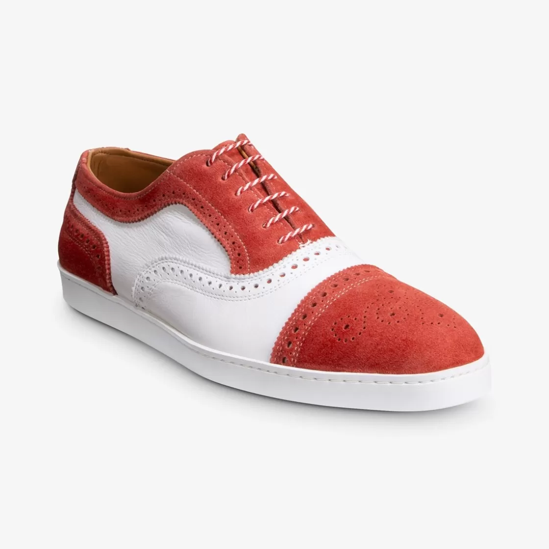 SHOES Allen Edmonds Casual Shoes | Sneakers | Dress Sneakers | Oxfords*Strand Oxford Candy Cane Sneaker Red/White Leather