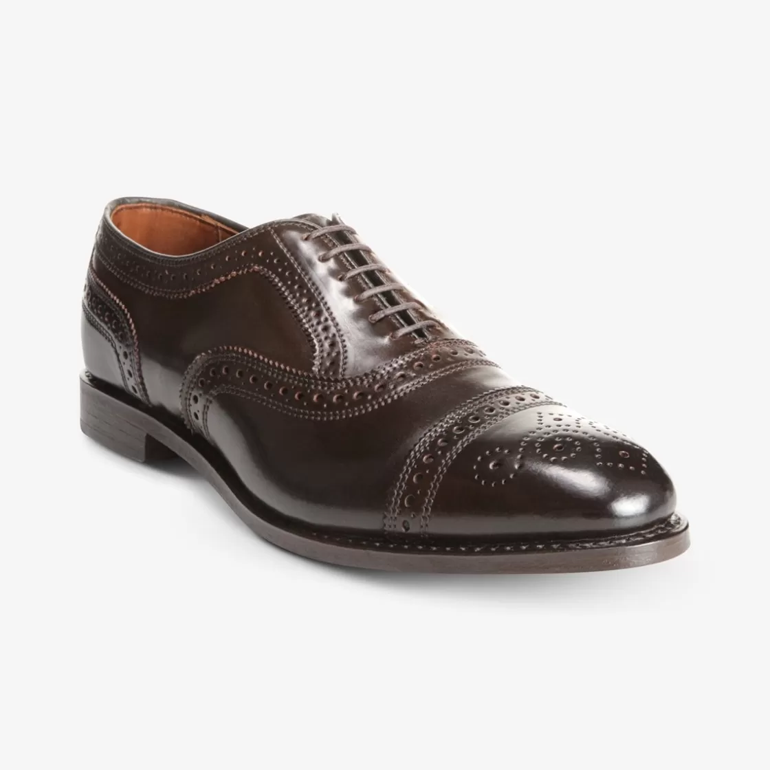 SHOE CARE Allen Edmonds Recraftable Shoe*Strand Shell Cordovan Cap-toe Oxford Dress Shoe Brown