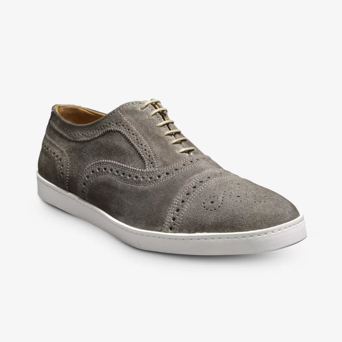 SHOE CARE Allen Edmonds Recraftable Shoe*Strand Suede Oxford Dress Sneaker Grey