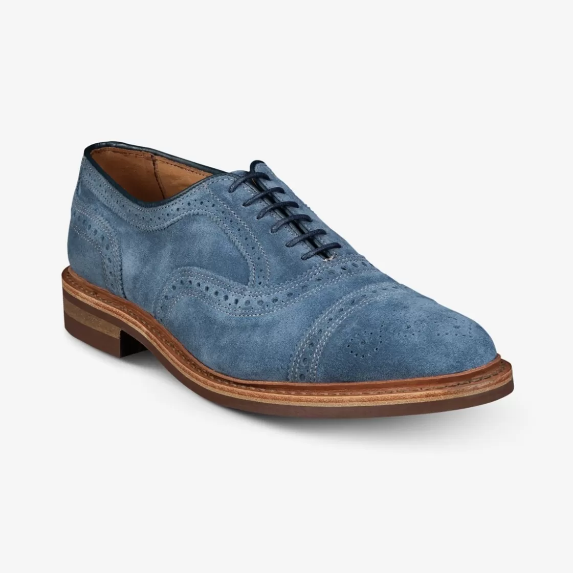 SHOES Allen Edmonds Casual Shoes | Cap-Toes | Oxfords*Strandmok Cap-toe Oxford with Dainite Rubber Sole Denim Suede